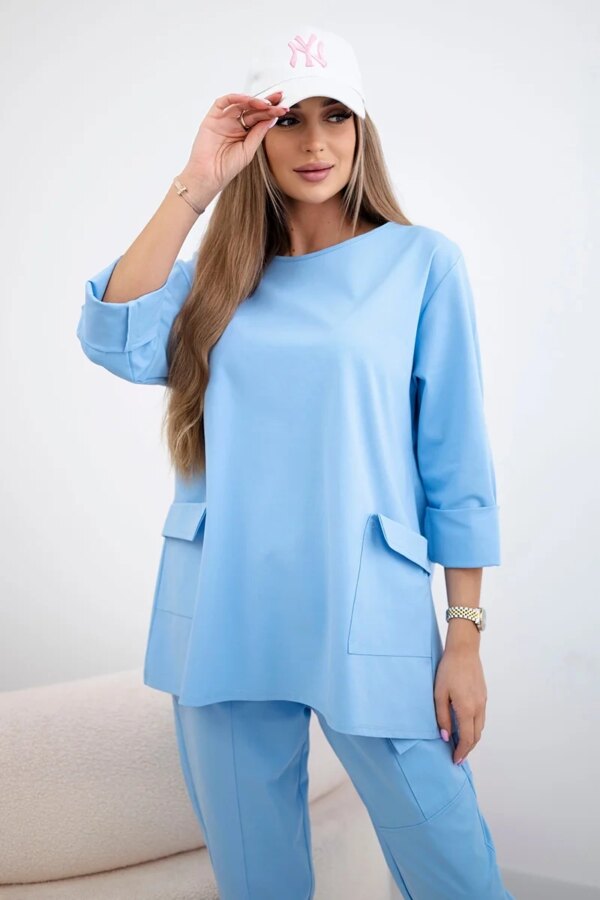 Kesi Włoski Punto set sweatshirt + pants blue
