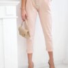 Kesi Włoski Punto trousers with belt dark powder pink