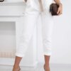 Kesi Włoski Punto trousers with belt ecru
