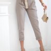 Kesi Włoski Punto trousers with belt fango