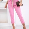 Kesi Włoski Punto trousers with belt pink
