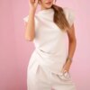 Kesi Włoski Set asymmetrical blouse + pants beige