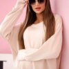 Kesi Włoski Set hoodie buttery fabric + ribbed trousers beige
