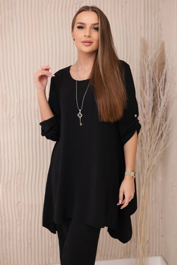Kesi Włoski Set of blouse + pants with pendant black