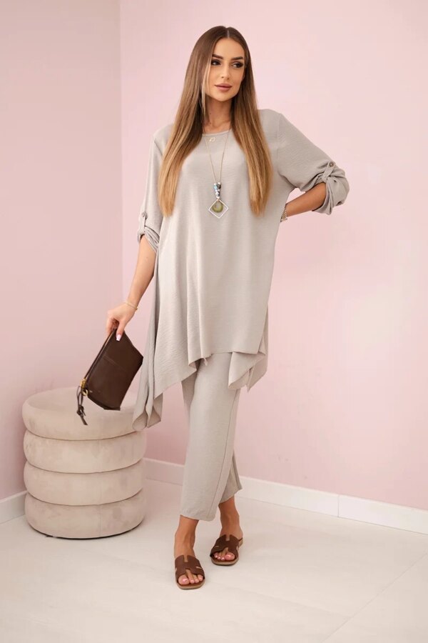 Kesi Włoski Set of blouse + pants with pendant fango