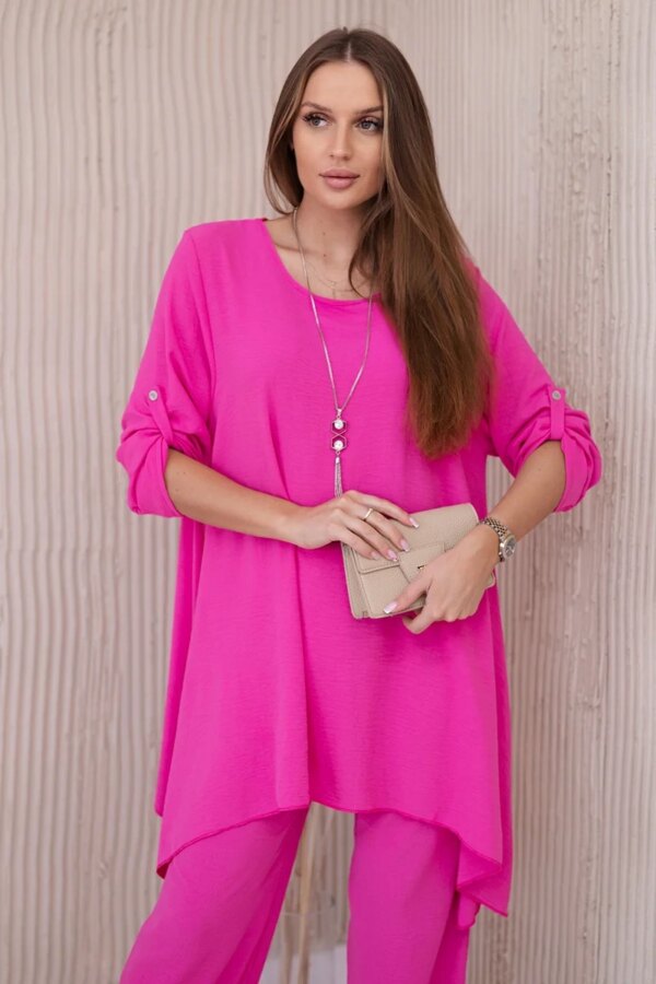 Kesi Włoski Set of blouse + pants with pendant fuchsia