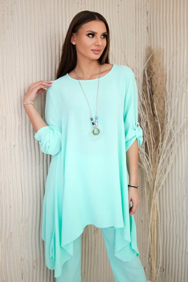 Kesi Włoski Set of blouse + pants with pendant mint