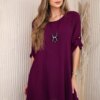 Kesi Włoski Set of blouse + pants with pendant plum