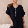 Kesi Włoski Set of blouses with pants navy blue