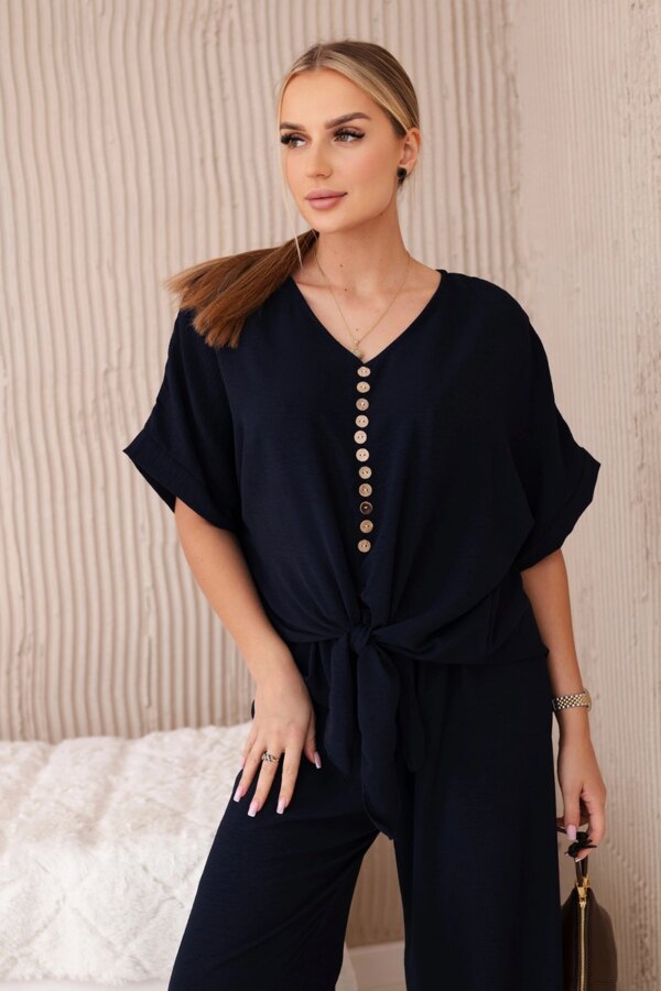 Kesi Włoski Set of blouses with pants navy blue