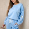Kesi Włoski Set sweatshirt + pants buttery fabric blue