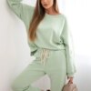 Kesi Włoski Set sweatshirt + pants buttery fabric dark mint