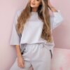 Kesi Włoski Set sweatshirt + pants buttery fabric grey
