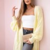 Kesi Włoski Sweater long cardigan yellow