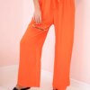 Kesi Włoski Trousers with a wide waistband orange