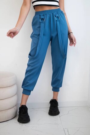 Kesi Włoski Trousers with decorative stripes  buttery-fabric denim
