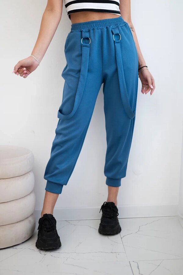 Kesi Włoski Trousers with decorative stripes  buttery-fabric denim