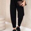 Kesi Włoski Trousers with pockets Summer Punto black