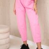Kesi Włoski Trousers with pockets Summer Punto light pink