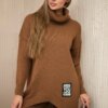 Kesi Włoski Turtleneck sweater chocolate
