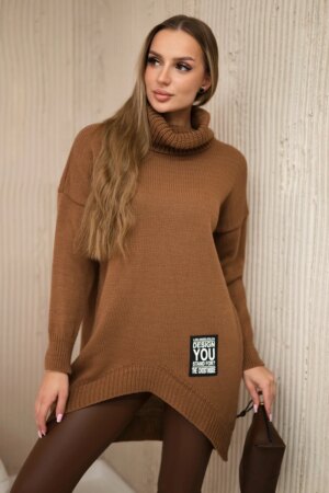 Kesi Włoski Turtleneck sweater chocolate