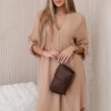 Kesi Włoski V-neck dress camel