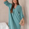 Kesi Włoski V-neck dress dark green