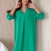 Kesi Włoski V-neck dress green