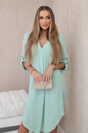 Kesi Włoski V-neck dress mint