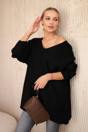 Kesi Włoski V-neck sweater black