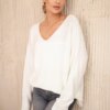 Kesi Włoski V-neck sweater ecru