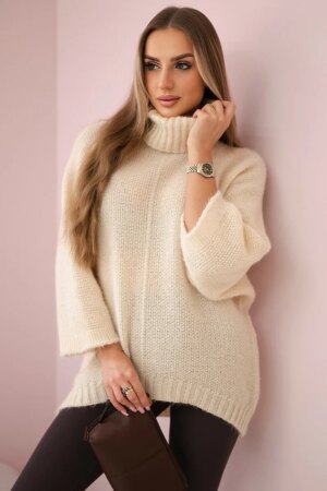Kesi Włoski V-neck sweater ginger Ingwer beige