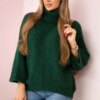 Kesi Włoski V-neck sweater ginger Ingwer dark green