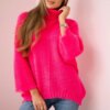 Kesi Włoski V-neck sweater ginger Ingwer pink neon
