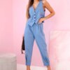Kesi Włoski Vest + pants set denim