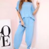 Kesi Włoski Viscose blouse + pants set blue
