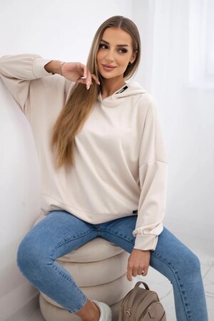 Kesi Włoski Viscose hoodie beige