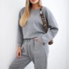 Kesi Włoski Viscose set Amour sweatshirt + pants grey