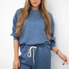 Kesi Włoski Viscose set sweatshirt + pants beige melange