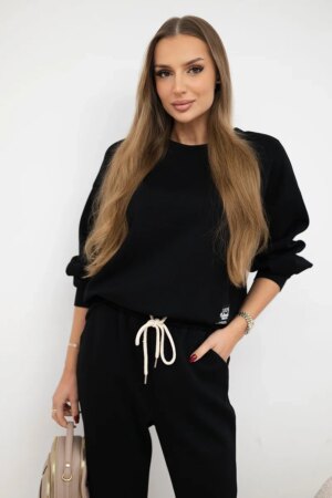 Kesi Włoski Viscose set sweatshirt + pants black