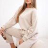 Kesi Włoski Viscose set sweatshirt + pants light beige