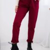 Kesi Włoski Viscose trousers with a fine pattern burgundy
