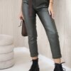 Kesi Włoski Waxed trousers with a belt khaki