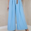 Kesi Włoski Wide-leg belted trousers blue