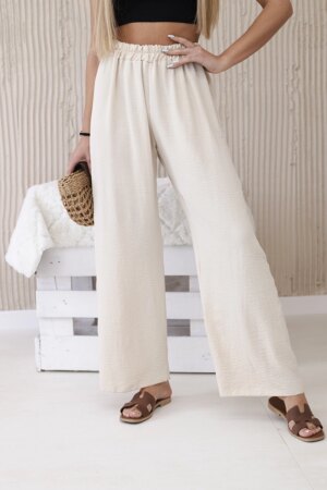 Kesi Włoski Wide-leg trousers beige