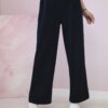 Kesi Włoski Wide-leg trousers buttery-fabric navy blue