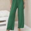 Kesi Włoski Wide-leg trousers dark green