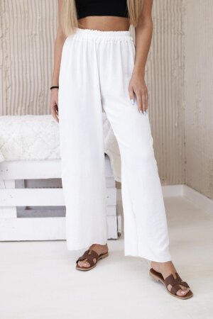 Kesi Włoski Wide-leg trousers ecru