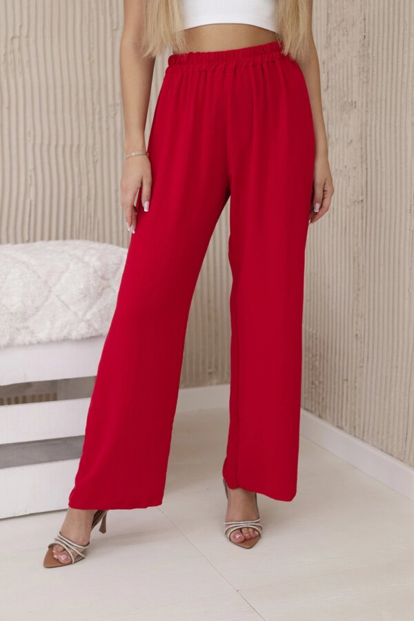 Kesi Włoski Wide-leg trousers red