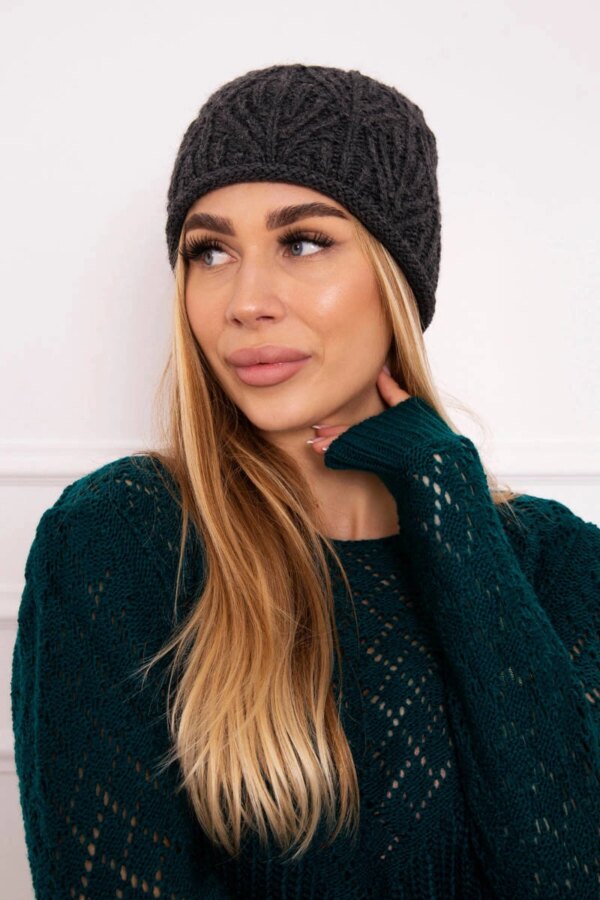 Kesi Women's cap Leaves K245 graphite